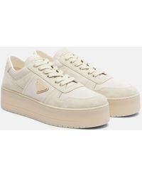 Prada - Sneakers Downtown Bold Aus Re-Nylon Und Veloursleder - Lyst