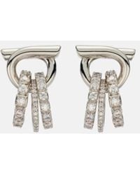 Ferragamo - Gancini Crystal-Embellished Earrings - Lyst
