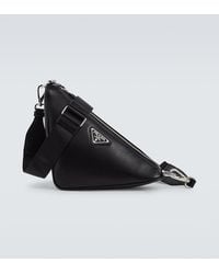 Prada - Crossbody Bag Triangle Aus Leder - Lyst