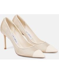 Jimmy Choo - Romy 85 Mesh And Leather Pumps - Lyst