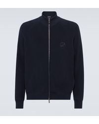 Giorgio Armani - Virgin Wool Zip-Up Sweater - Lyst