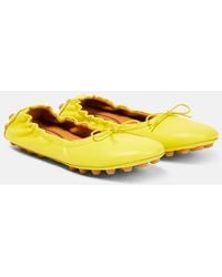 Tod's - Bubble Ballerinas Leather Ballet Flats - Lyst