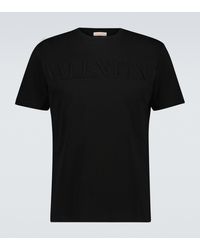 Valentino T-Shirt aus Baumwoll-Jersey - Schwarz