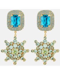 Magda Butrym - Starbust Drop Brass And Crystals Pendant Earrings - Lyst