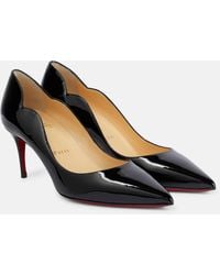 Christian Louboutin - Hot Chick 70 Scalloped Patent-leather Pumps - Lyst