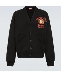 KENZO - Cardigan De Algodon Con Logo - Lyst