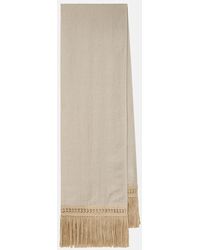 Max Mara - Grammo Fringed Macramé-Trimmed Linen Scarf - Lyst