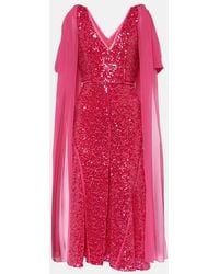 Erdem - Sequined Midi Dress - Lyst