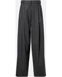 Max Mara - High-Rise Wool Straight Pants - Lyst