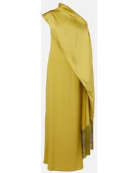‎Taller Marmo - Berenson One-Shoulder Crepe Cady Gown - Lyst