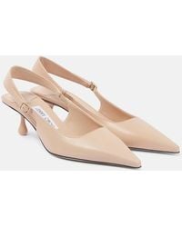 Jimmy Choo - Amel 50 Leather Slingback Pumps - Lyst