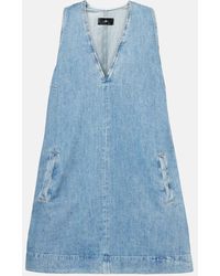 7 For All Mankind - Abito Corto Di Jeans - Lyst