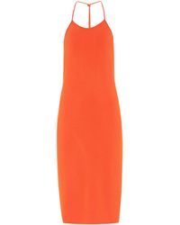 Bottega Veneta Midikleid aus Jersey - Orange