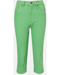 Versace - High-Rise Capri Jeans - Lyst