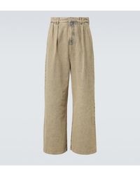 Loewe - Pleated Wide-Leg Jeans - Lyst
