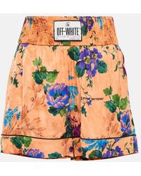 Off-White c/o Virgil Abloh - Shorts pigiama in jacquard con stampa - Lyst