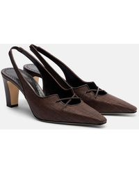 Manolo Blahnik - Montbalo Raffia Slingback Pumps - Lyst