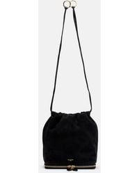 Alaïa - Bucket Bag Le Pochon Aus Veloursleder - Lyst