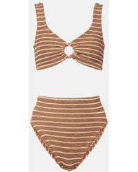 Hunza G - Nadine Striped High-rise Bikini - Lyst