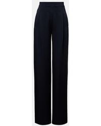 Max Mara - Dritto Crepe Satin Wide-Leg Pants - Lyst
