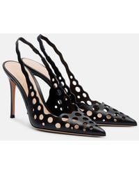 Gianvito Rossi - 95 Leather Slingback Pumps - Lyst