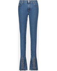 The Attico High-Rise Skinny Jeans Freja - Blau