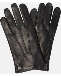 Ami Paris - Ami De Coeur Leather Gloves - Lyst