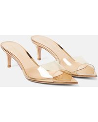 Gianvito Rossi - Elle 55 Pvc And Patent Leather Mules - Lyst