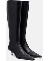 Victoria Beckham - Pointy 45 Leather Knee-High Boots - Lyst