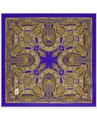 Saint Laurent - Printed Silk Scarf - Lyst