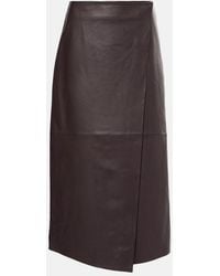 Frankie Shop - Hedi Leather Wrap Skirt - Lyst