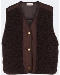 Moncler - Paneled Teddy Vest - Lyst