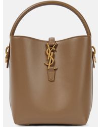 Saint Laurent - Le 37 Small Leather Bucket Bag - Lyst