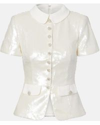 Self-Portrait - Sequined Top - Lyst