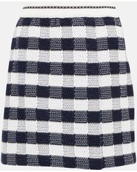 Thom Browne - Checked Jacquard Miniskirt - Lyst