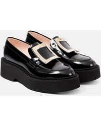 Roger Vivier - Viv' Rangers Patent Leather Platform Loafers - Lyst