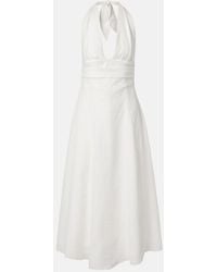 Faithfull the Brand - Bianca Halterneck Linen Midi Dress - Lyst