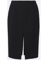 Saint Laurent - Chalk Stripe Wool-Blend Pencil Skirt - Lyst