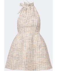ShuShu/Tong - Halterneck Cotton-Blend Tweed Minidress - Lyst