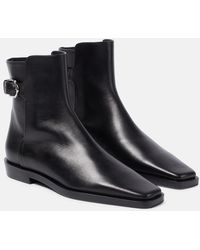 Totême - The Belted Leather Ankle Boots - Lyst