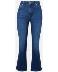 FRAME - Reboot Crop High-Rise Bootcut Jeans - Lyst