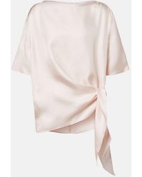 Loulou de Saison - Mano Silk Satin Top - Lyst