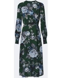 Erdem - Floral Crepe Midi Dress - Lyst
