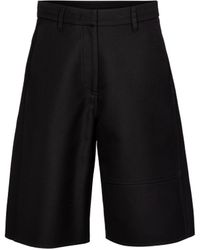 Bermudas VGOLD de algodón de Valentino de color Negro Mujer Ropa de Shorts de Shorts largos y por la rodilla 