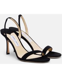 Jimmy Choo - Jenn Suede Slingback Sandals - Lyst