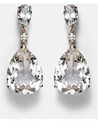 Mateo - Sophia 14Kt Earrings With Topaz And Diamonds - Lyst