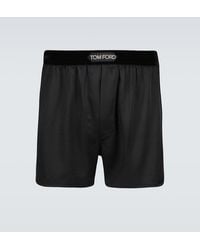 Tom Ford - Logo-Waistband Silk Boxers - Lyst
