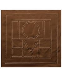 TOTEME - Embroidered Monogram Silk Scarf - Lyst