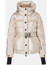Moncler - Mondim Shearling-Trimmed Hooded Down Ski Jacket - Lyst