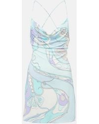 PUCCI - Orchidee Jersey Slip Dress - Lyst